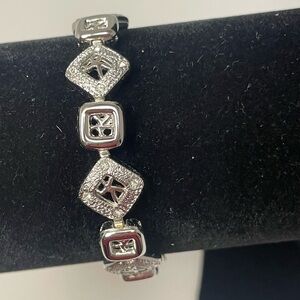 Silver Tone Art Deco Bracelet